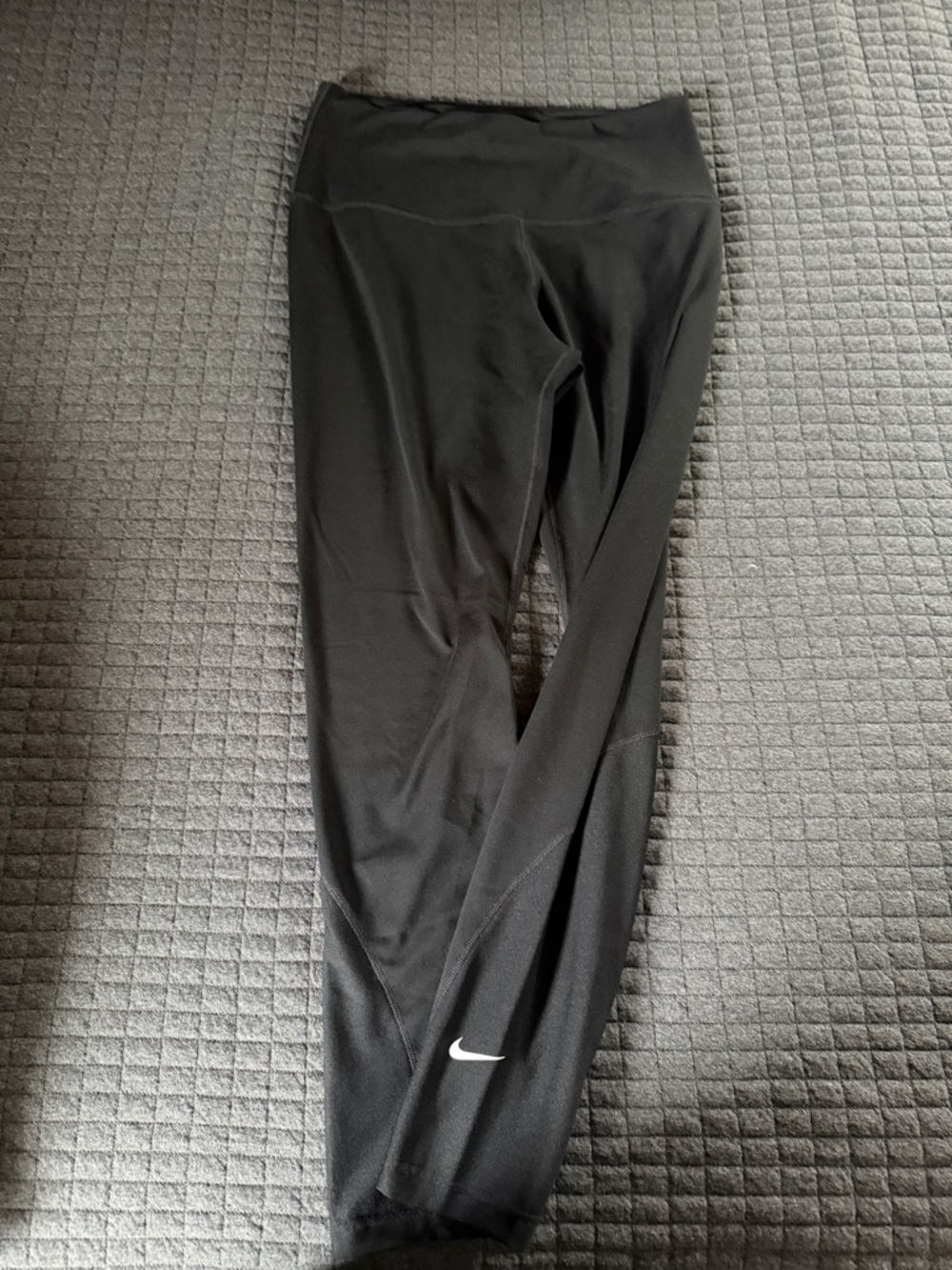 Nike Black 7/8 Leggings with Swoosh and mesh